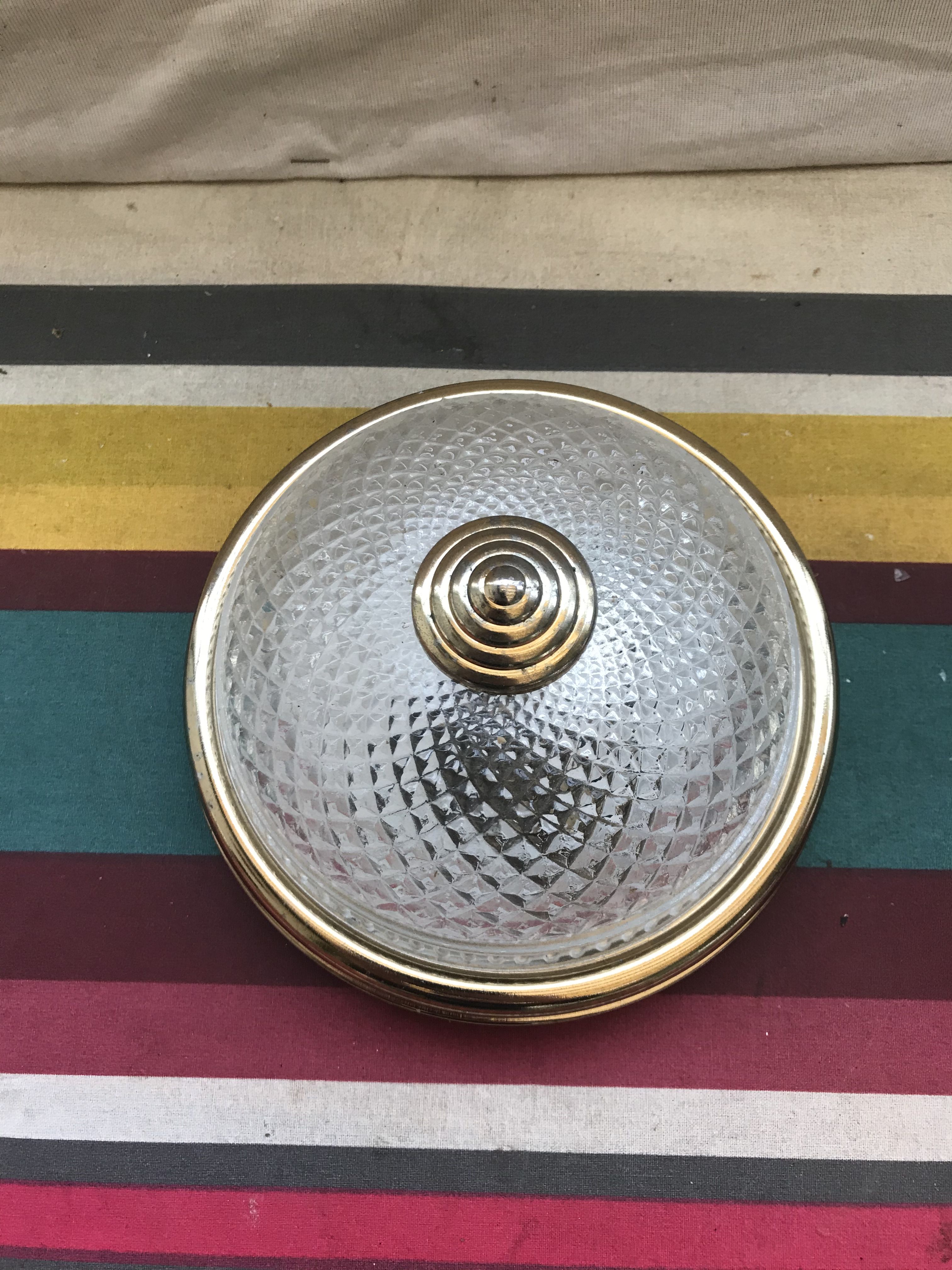 Round glass ceiling light