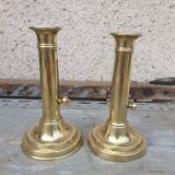 pair of brass candlesticks