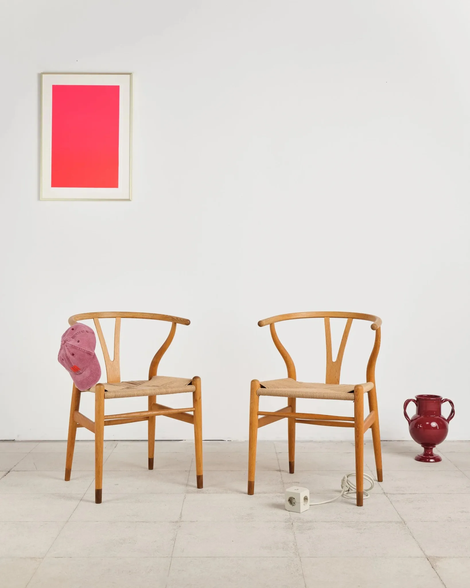 Pair of CH24 Wishbone chairs by Hans J. Wegner, Denmark, 1970s