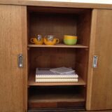 Furniture business in wood oak veneer 3 sliding doors