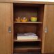 Furniture business in wood oak veneer 3 sliding doors