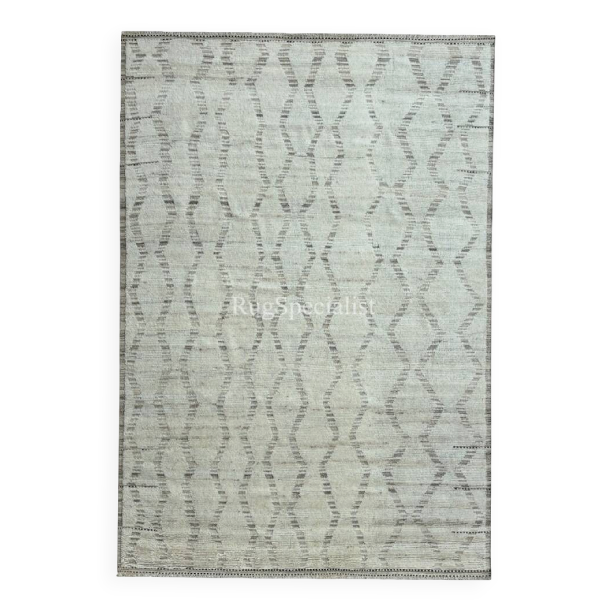 Modern Moroccan style Handmade Rug. 100% Natural Wool. Custom Options Available