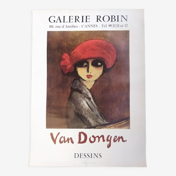 Exhibition poster Van Dongen - Cannes ca 1970