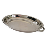 Plat ovale en métal argenté