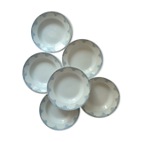 Hollow plates Earth of iron porcelain of Gien