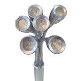 Lamp or wall lamp in brushed metal