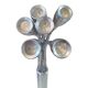 Lamp or wall lamp in brushed metal