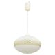 Czechoslovak Opaline Glass and Gold Pendant Light, 1970s
