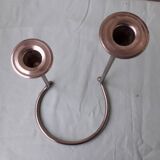 Double candlestick in silver-plated metal
