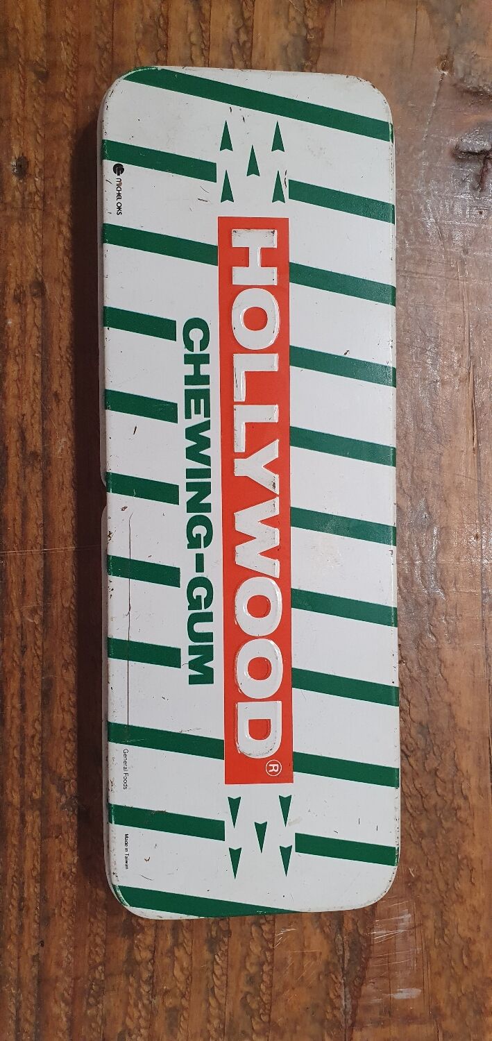 Hollywood Chewing-gum advertising metal box