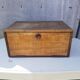 Old Malle Box Wood Storage - Vintage Key Clasp
