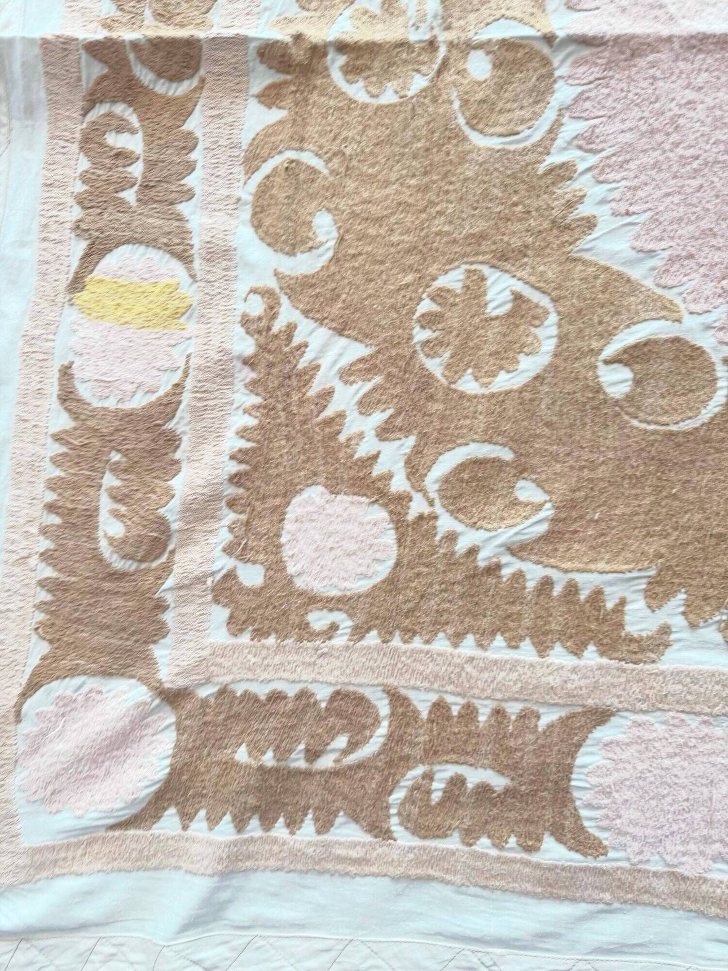 Vintage hand-embroidered tablecloth 132x146 cm