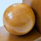 Pair of vintage bookends with polished wooden balls, Art Deco style