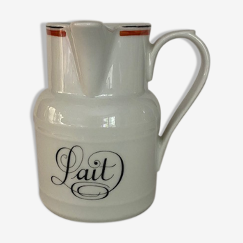 Milk pitcher Jar Service Bistrot Creation Jacques Lobjoy Porcelaine d'Auteuil