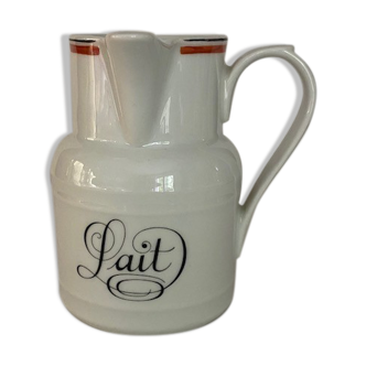 Milk pitcher Jar Service Bistrot Creation Jacques Lobjoy Porcelaine d'Auteuil
