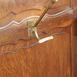 Coat rack wardrobe hats in solid chene
