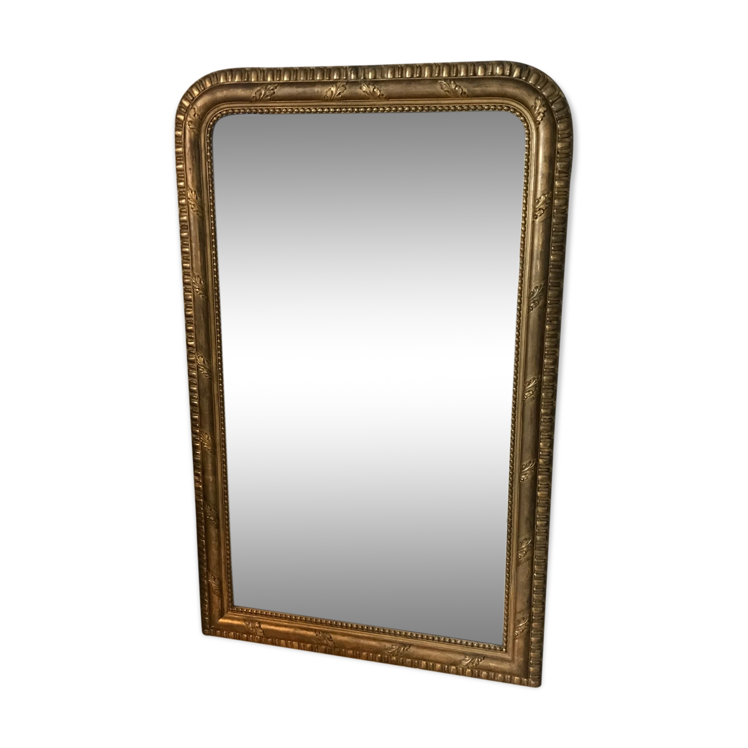 Golden wood mirror - 140x88cm