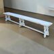 French wooden farmhouse bench / garden bench / 1960s