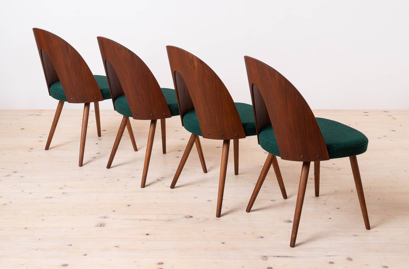 Set of 10 Mid Century Dining Chairs by A. Šuman, Reupholstery Options
