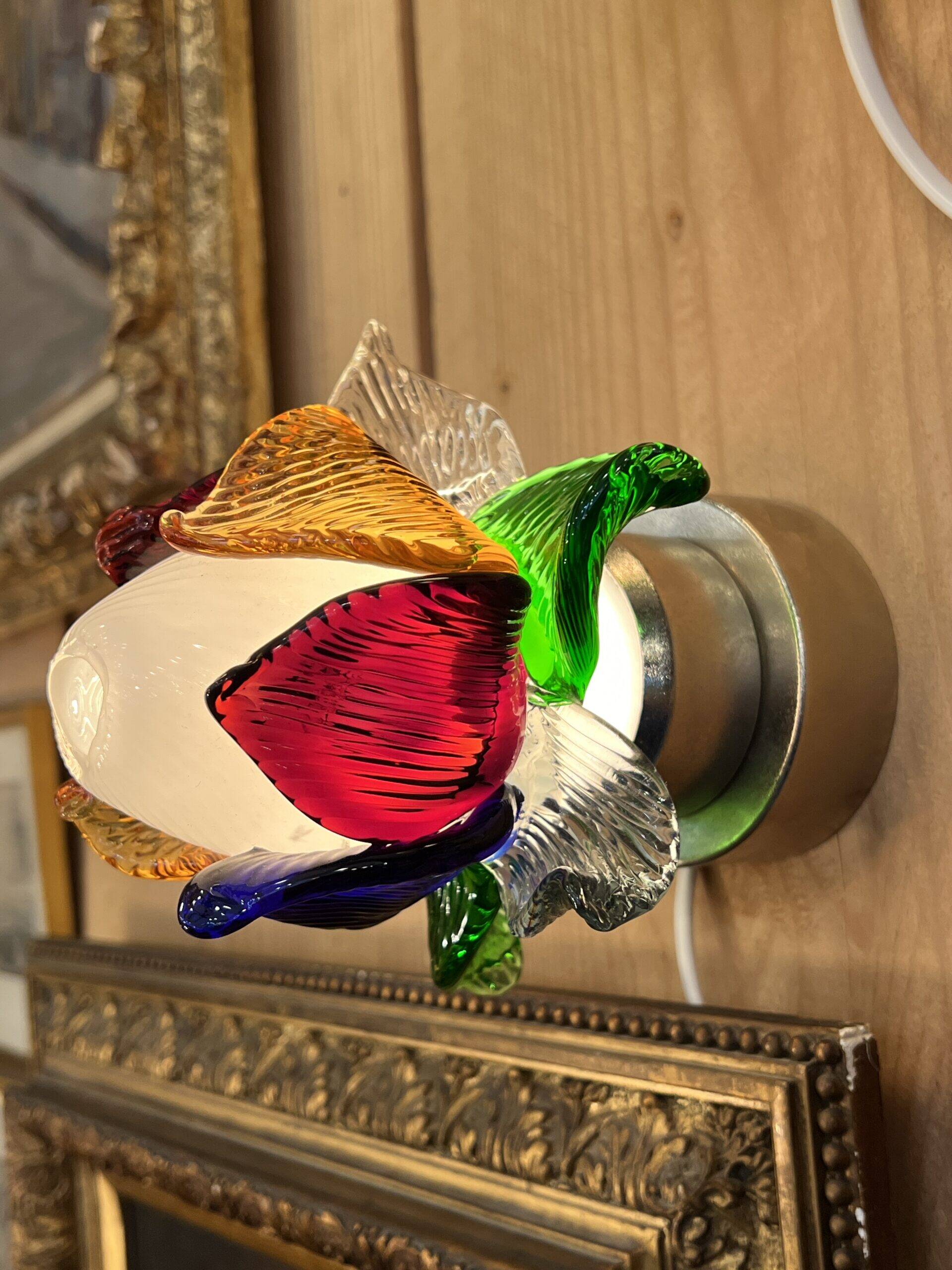 Rare series of 5 Murano Borek Sipek (1949-2016) flower-shaped sconces