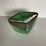 Frosted glass vase
