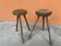 Pair of antique farmhouse stools 1900s