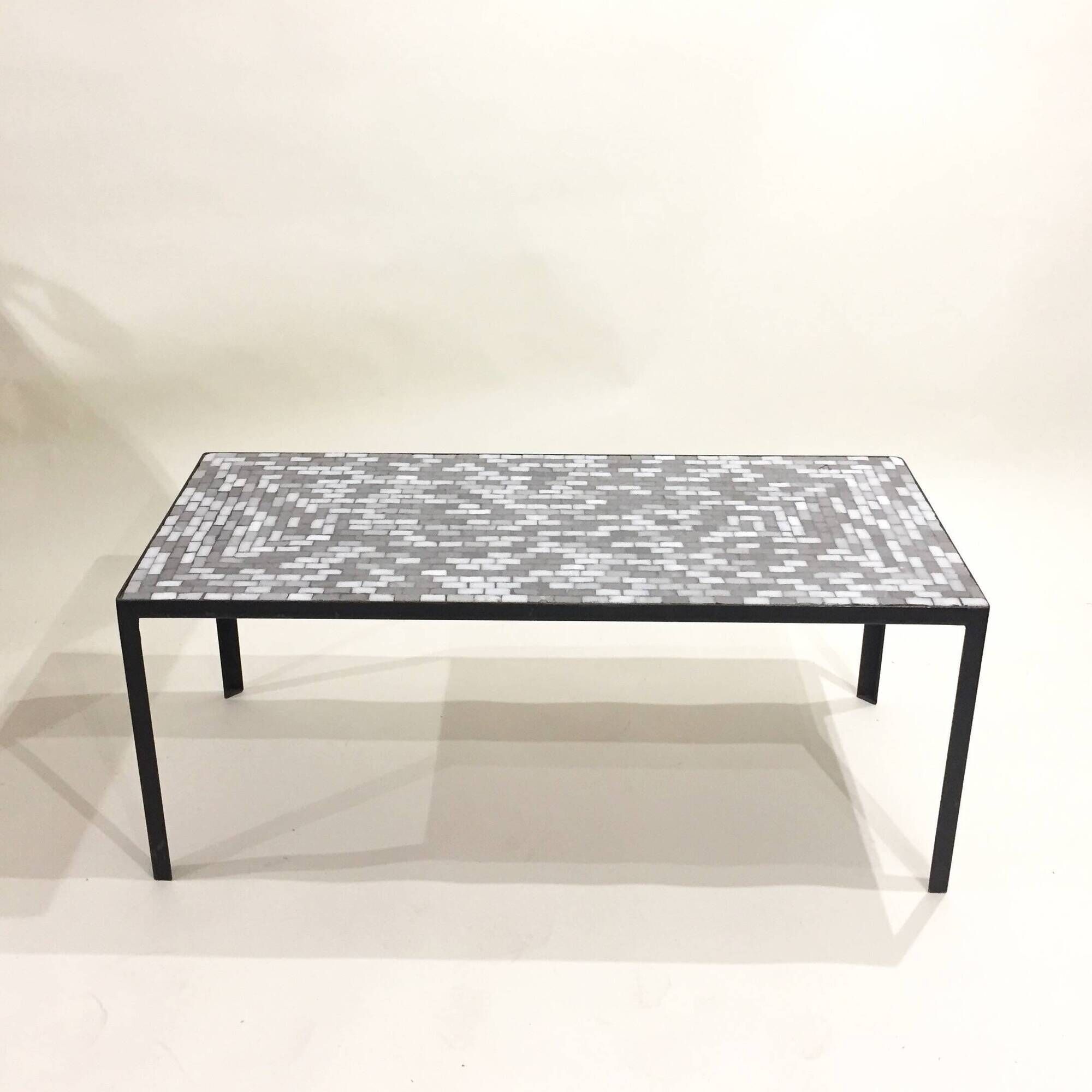 Grey ceramic coffee table from the 1960s.