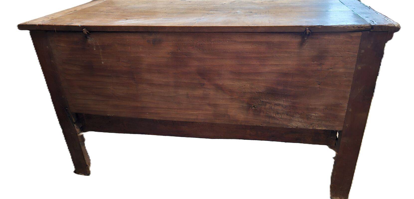 Ancienne Maie Ou Coffre En Bois Naturel Avec Un Tiroir