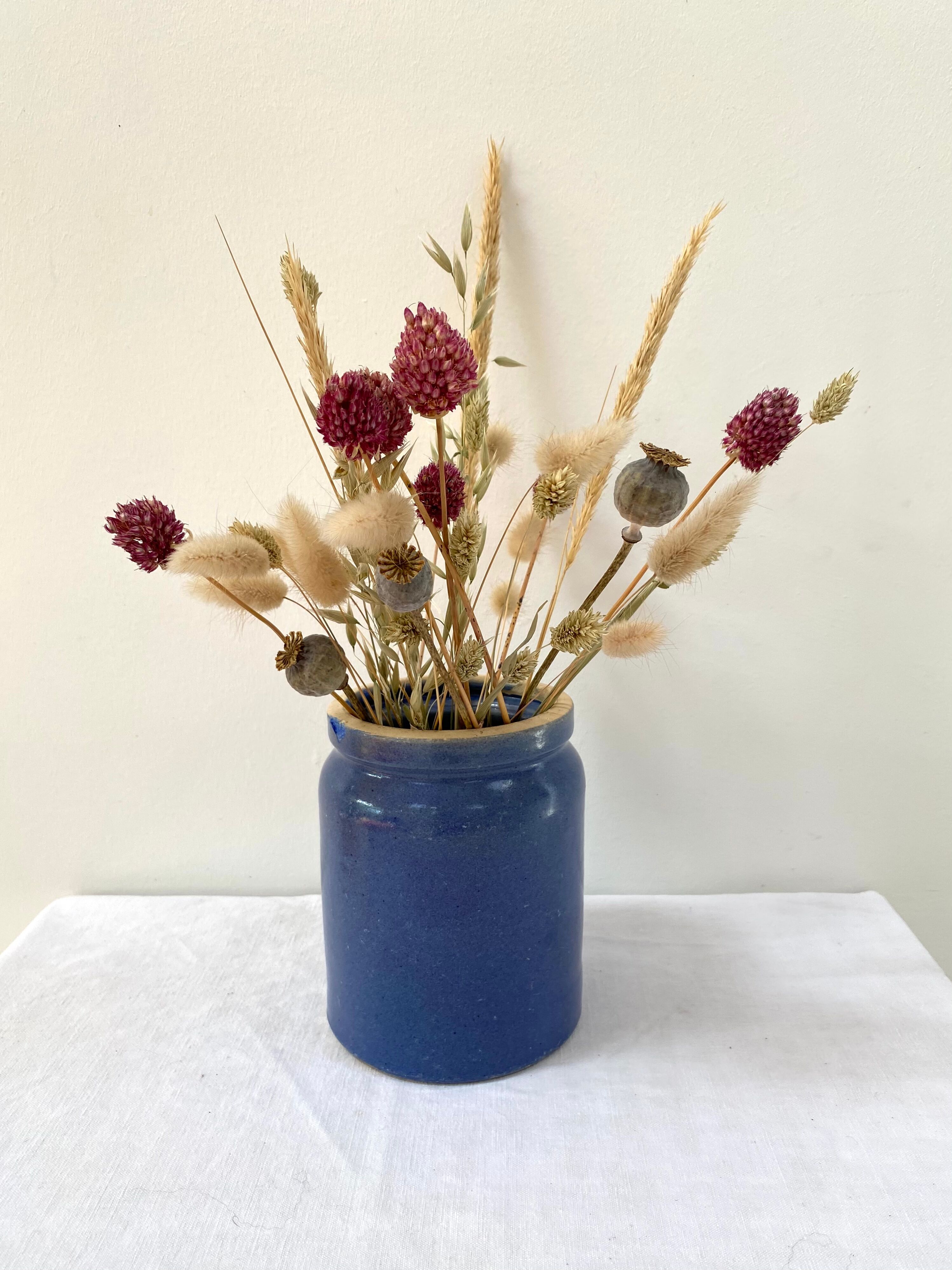 Blue pot in glazed stoneware - Bourdon Frères Paris