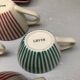 4 vintage ceramic coffee cups produced by LBVYR Circa