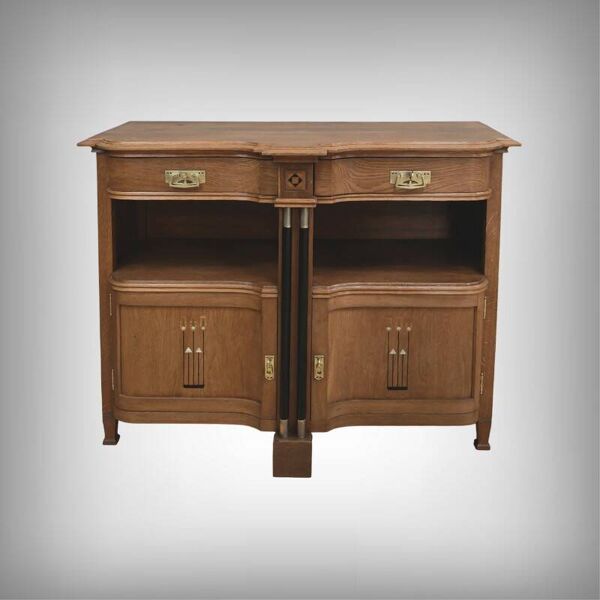 Buffet desserte en chêne dans le style Gustave Serrurier-Bovy, art déco – 1930