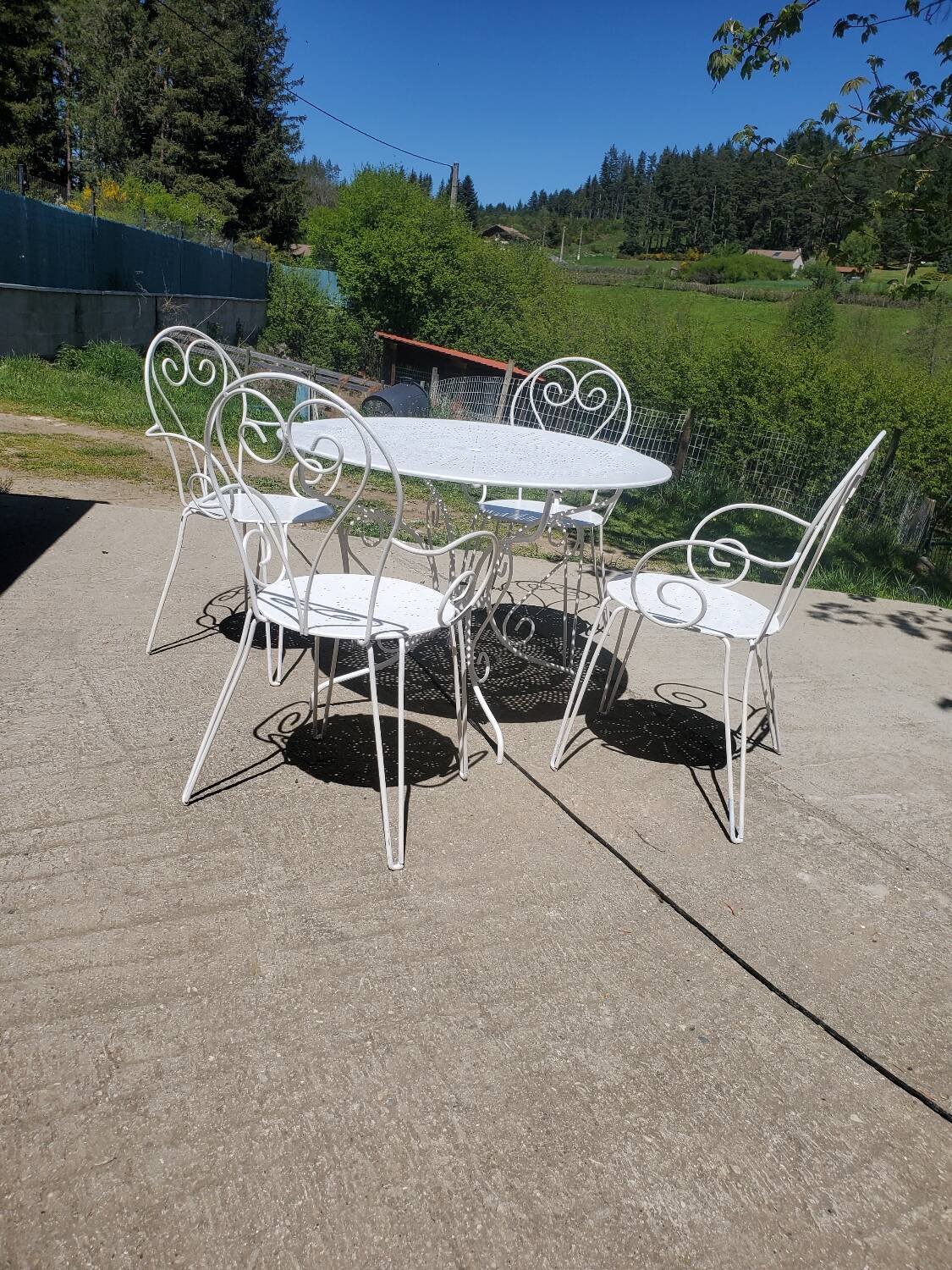 Iron garden furniture