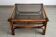 Vintage coffee table made of bamboo, rattan, and leather from the 1960s.