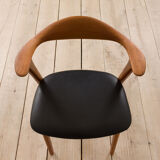 Fauteuil danois en teck massif Erik Kirkegaard années 1950