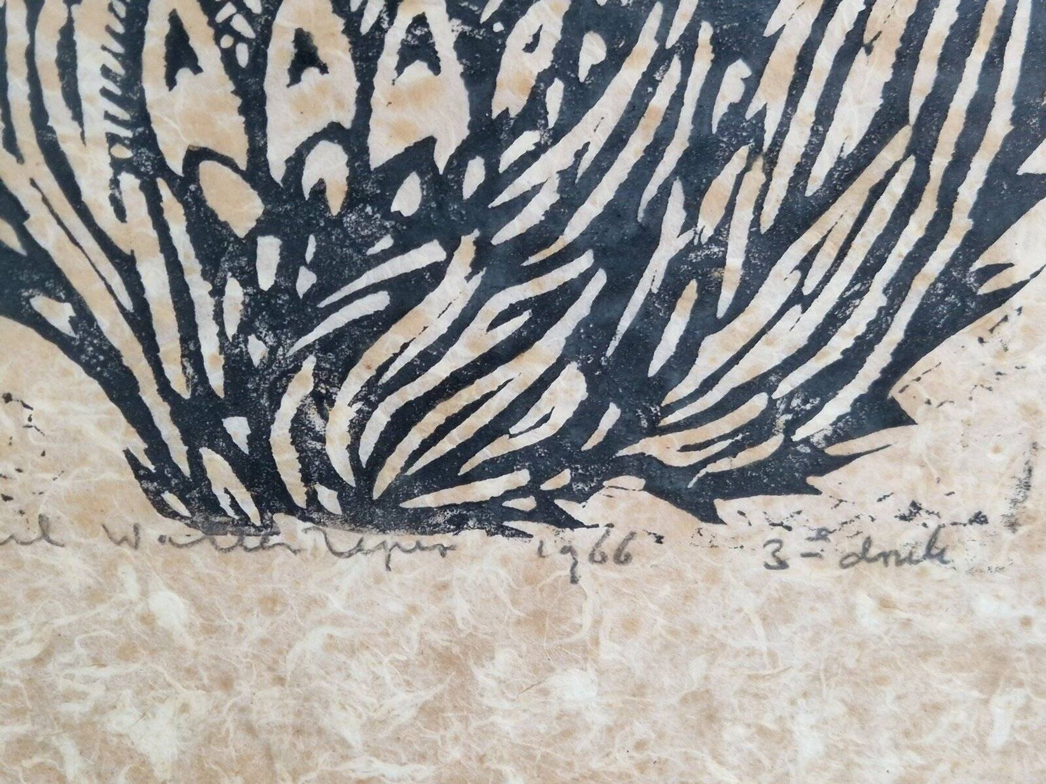 Wil Willerijn, Blackthorn, Etching on Handmade Paper, 1966