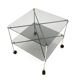 Pair of Postmodern Glass Carts Mod. Biplano by Bruno Munari for Robots, Italy