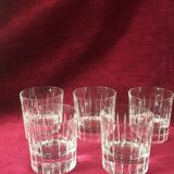 Set of 5 christofle glass with whisky