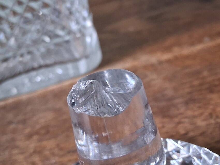 Crystal and gilded brass carafe