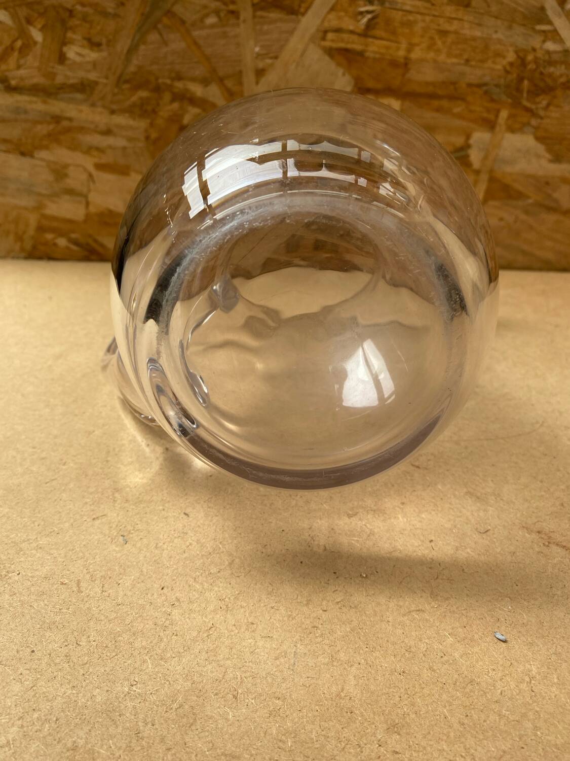 Antique Clear Blown Glass Pitcher Kitchen Service Vintage