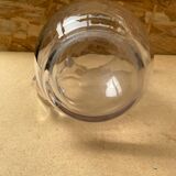 Ancien Pichet Verre Soufflé Transparent Cuisine Service Vintage