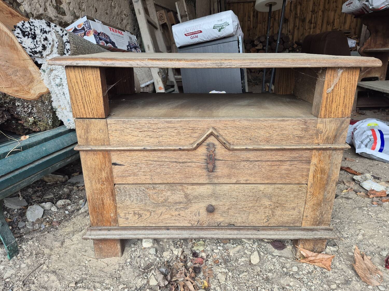 Antique wooden furniture, 2 parts.