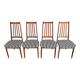 Set of 4 Mid-Century Modern chairs in solid teak from the 1960s.