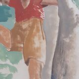 Jean Burkhalter - Portraits of Children gouache on paper - 1940 - direct workshop
