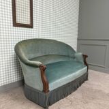 Green velvet toad sofa