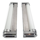Pair of vintage wall lights - Chrome tube - bedside living room bathroom