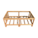 Table basse vintage en rotin et verre
