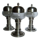 3 whole photophores in silver metal