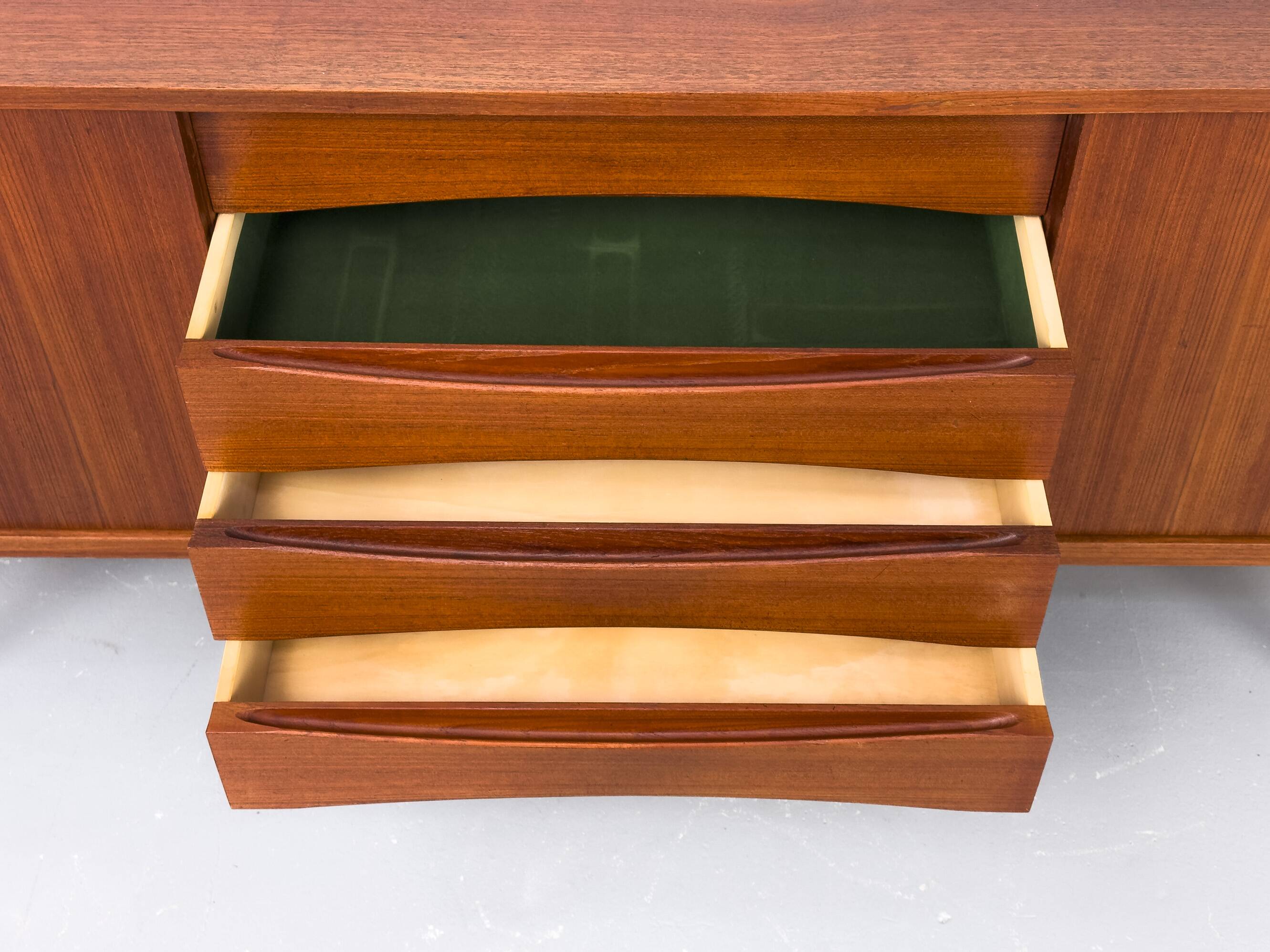 Vintage Sideboard in Teak with Drawers and Sliding Doors, 1960s