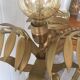 Floor lamp foliage gold metal years 70