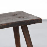 Primitive Wabi Sabi Pine Stool or Side Table